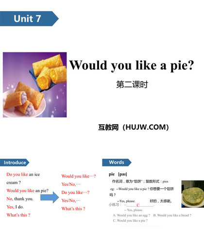 《Would you like a pie?》PPT(第二课时)