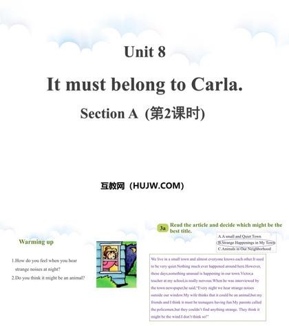 《It must belong to Carla》SectionA PPT课件下载(第2课时)