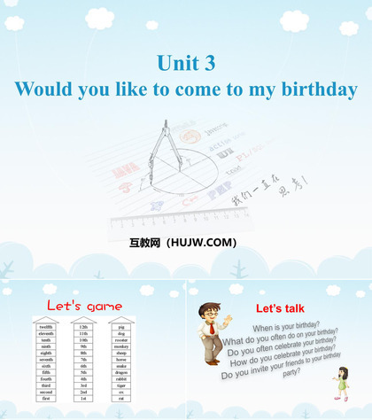 《Would you like to come to my birthday party?》PPT精品课件