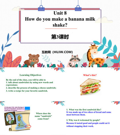 《How do you make a banana milk shake?》PPT下载(第3课时)