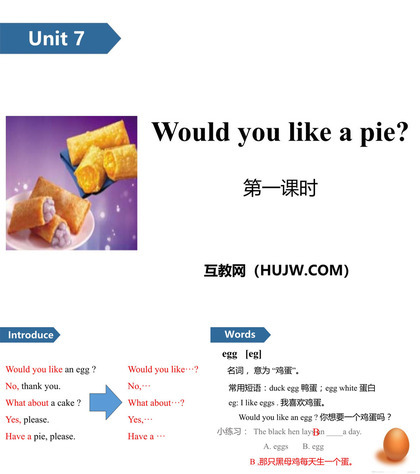 《Would you like a pie?》PPT(第一课时)