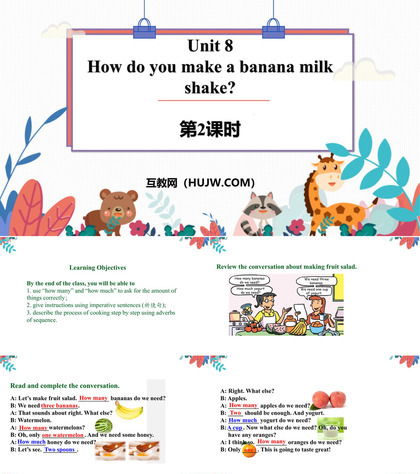 《How do you make a banana milk shake?》PPT下载(第2课时)