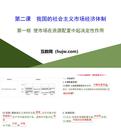 《我国的市场经济体制》基本经济制度与经济体制PPT下载(第一课时)