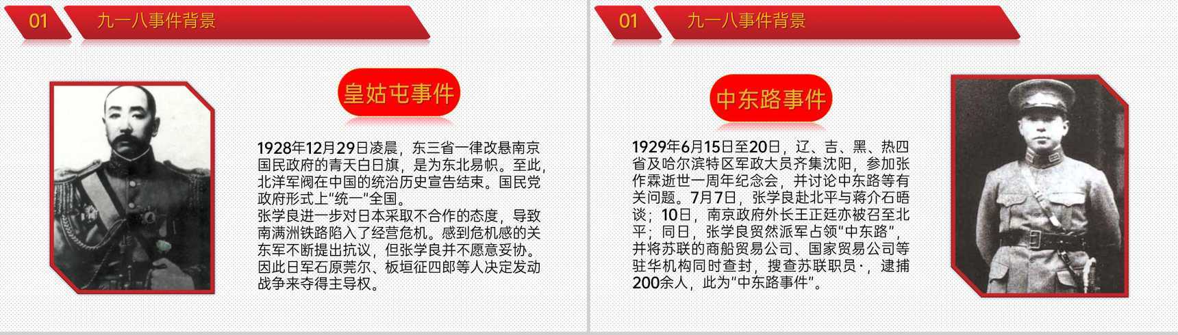 红色简约风珍爱和平缅怀先烈九一八勿忘国耻党课PPT模板-3