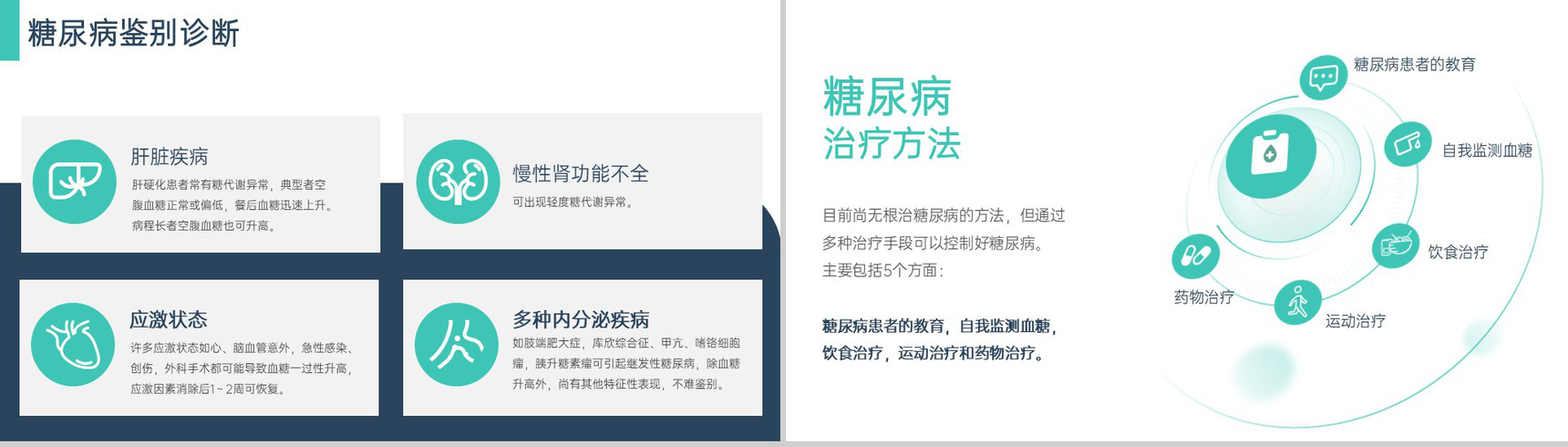 绿色简约糖尿病健康知识普及宣教主题教育PPT模板-6