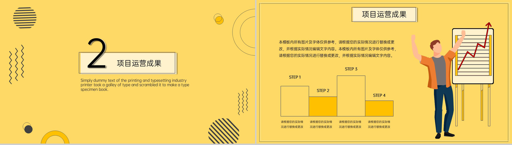 黄色简约项目运营年终总结报告未来工作计划PPT模板-5