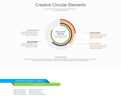 多层环形图PPT图形素材