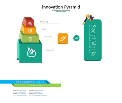 立体层级层次PPT图形素材
