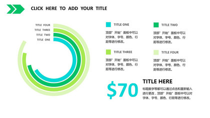 环形数据对比分析PPT模板