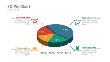 3D立体饼状图PPT素材