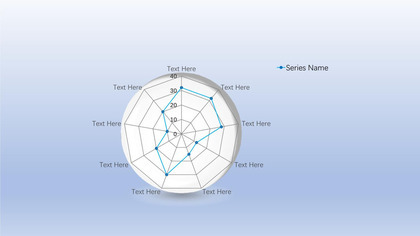 渐变背景简约雷达图PPT图表模板