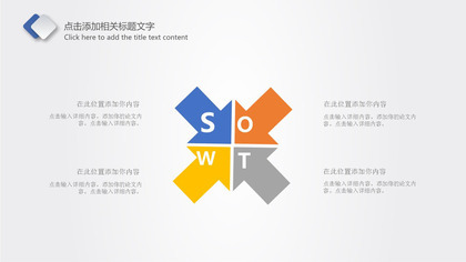 创意个性SWOT设计说明介绍PPT模板