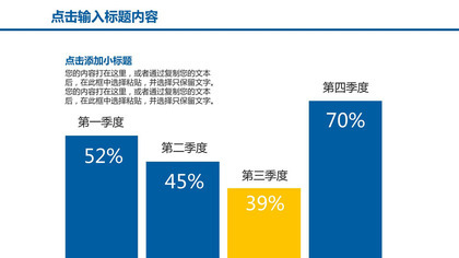 四季度数据分析PPT柱形图