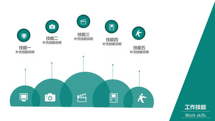 创意五项并列PPT模板素材