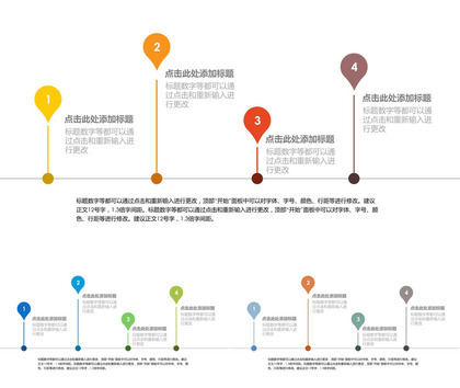 橙黄系列流程关系图表