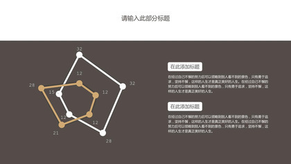 商务简洁雷达图图表PPT模板