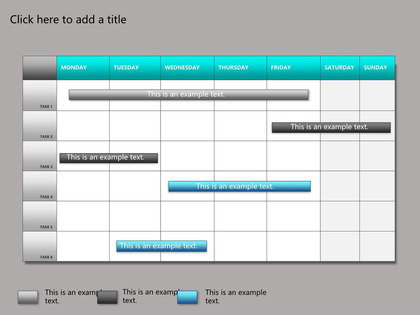 灰色商务工作安排甘特图PPT图表模板