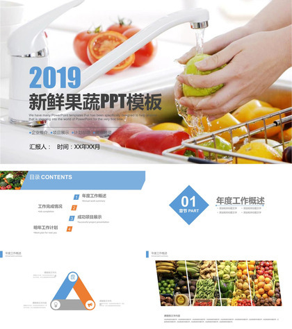 2019新鲜果蔬企业推介商业融资PPT模板