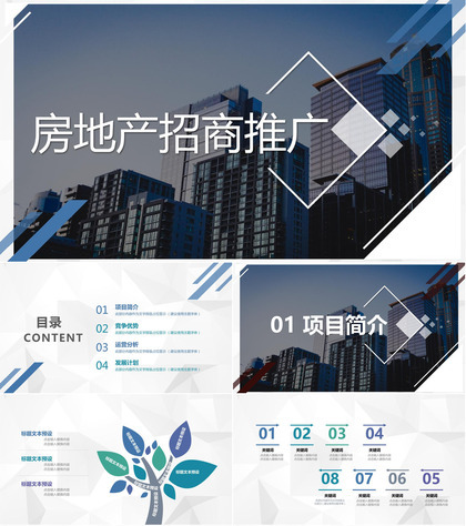 深圳房产项目开发招商合作推广流程企业加盟宣传活动策划PPT模板