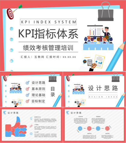 企业绩效考核管理培训总结KPI指标体系内容学习PPT模板