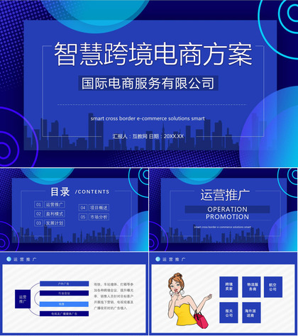 智慧跨境电商方案物流海淘SOP跨境电商的进口模式分类PPT模板