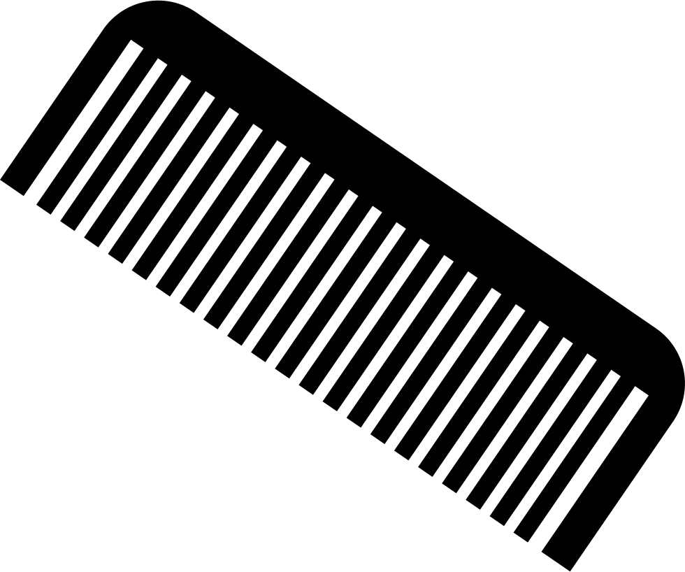 白色黑色直的梳子PNG免抠图片
