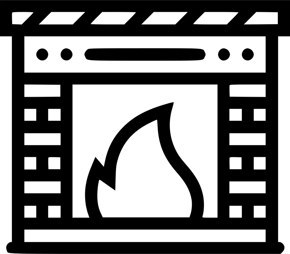 图标黑色标志壁炉PNG免抠图片