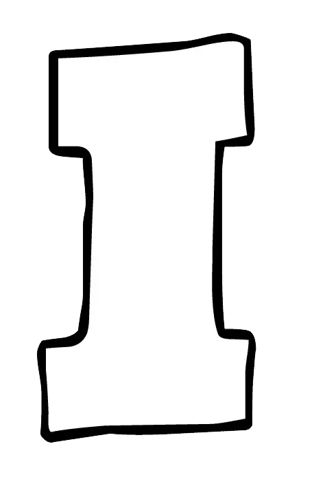 钩爪矢量图涂鸦字母iPNG免抠图片