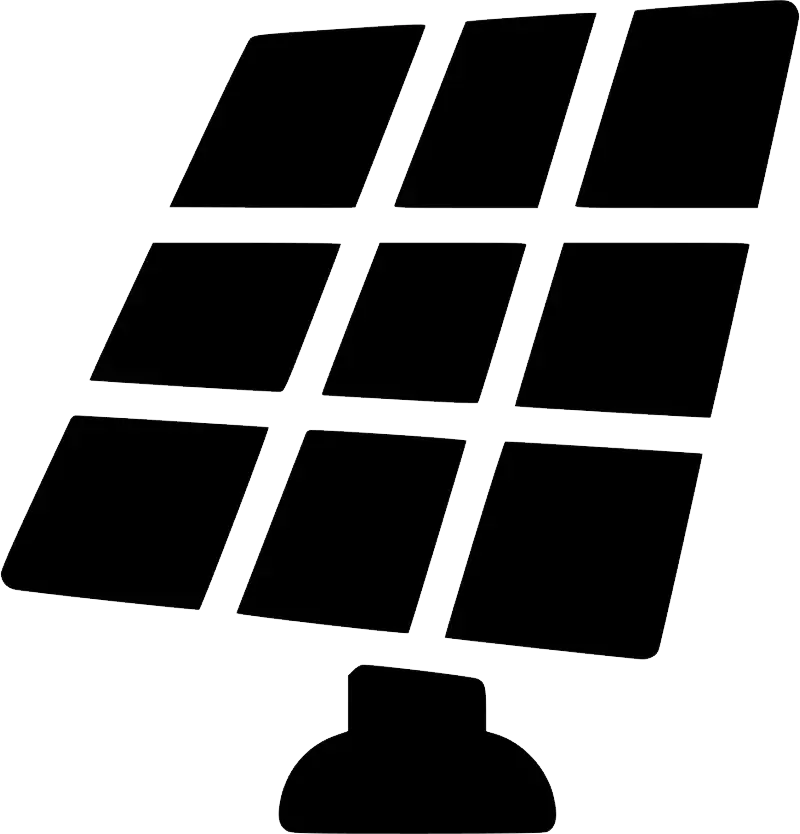 黑色矢量图影片太阳能电池板PNG免抠图片