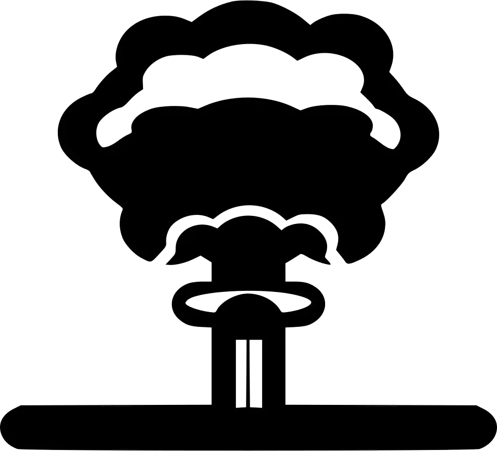 黑色抽象矢量图核爆炸PNG免抠图片