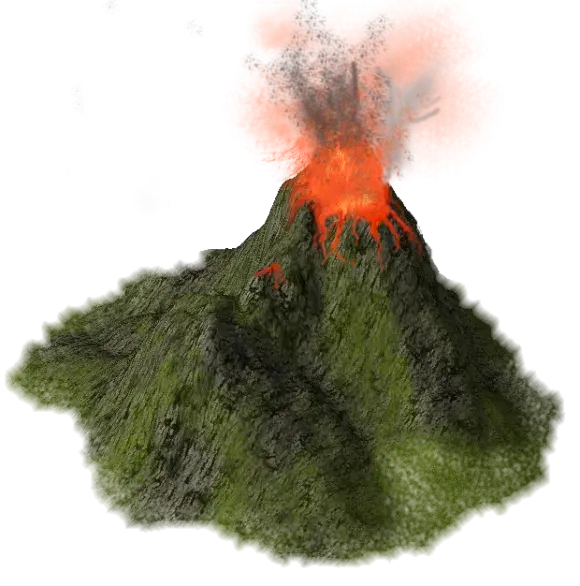 火山灾难地球火山PNG免抠图片