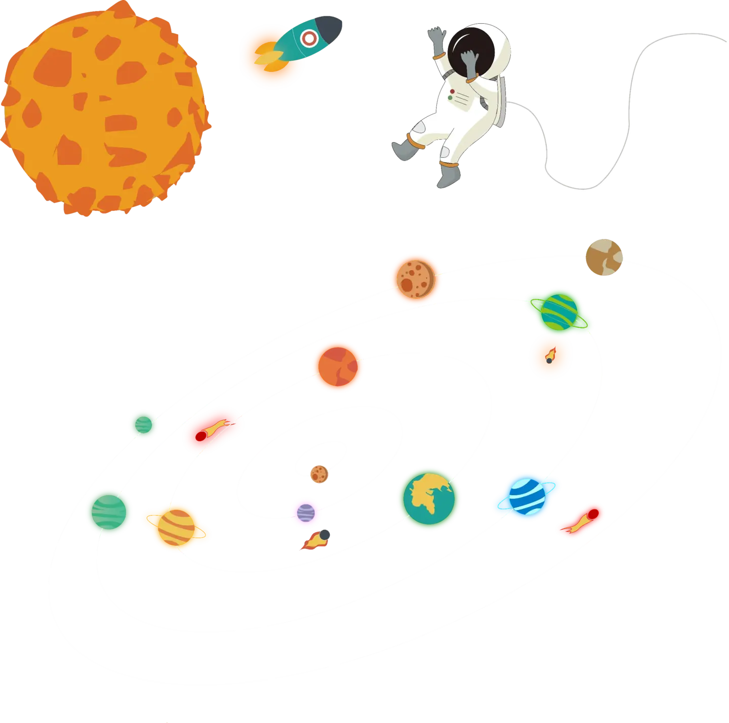 星球矢量图自然空间PNG免抠图片