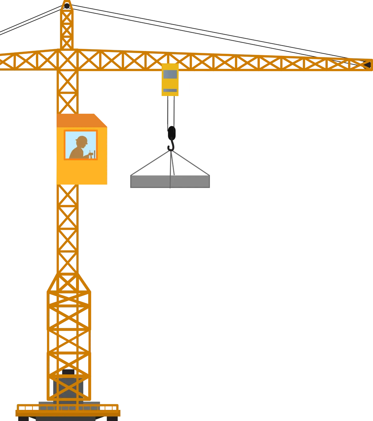 建筑施工设计起重机PNG免抠图片