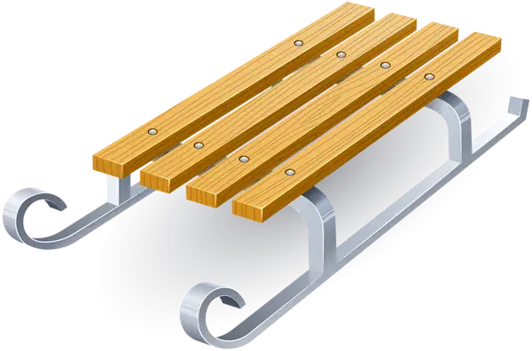 钩爪矢量图木板雪橇PNG免抠图片