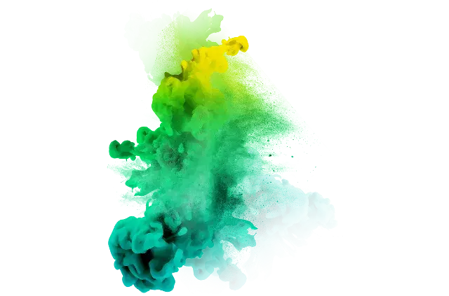抽象颜料绿色烟PNG免抠图片