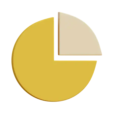 黄色饼状图图标png免扣图