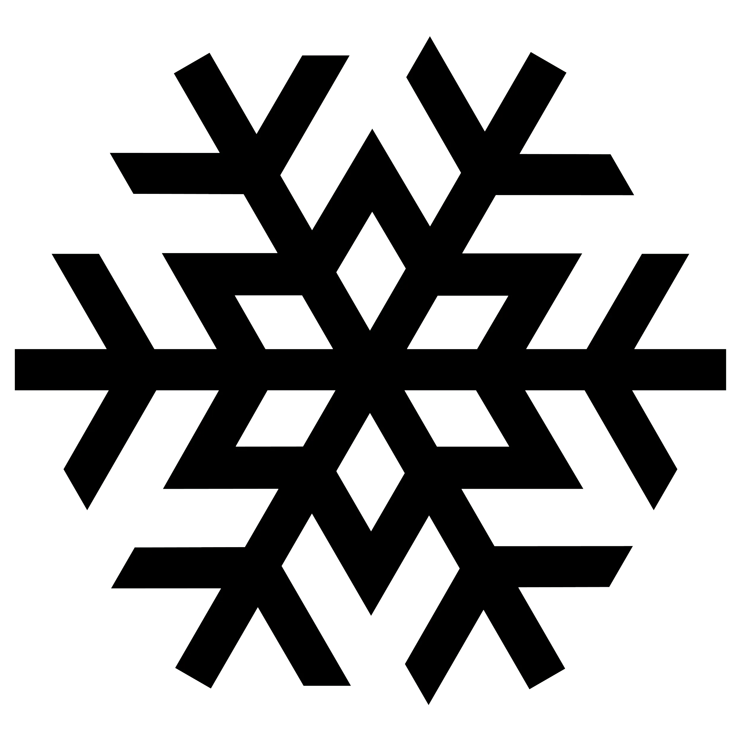 圣诞黑雪花透明PNG免抠图片