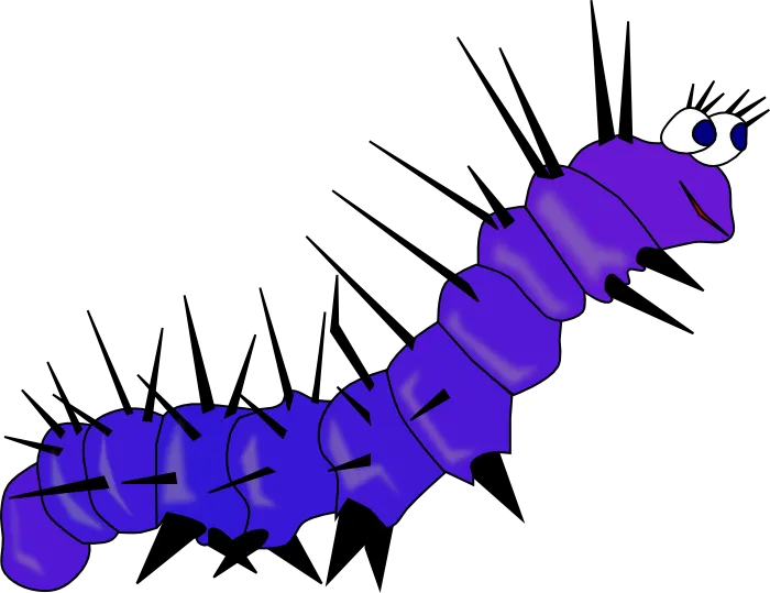 昆虫矢量图卡通毛虫PNG免抠图片