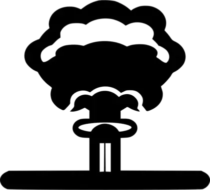 黑色抽象矢量图核爆炸PNG免抠图