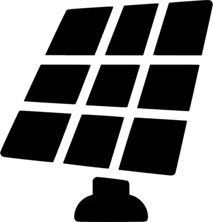 黑色矢量图影片太阳能电池板PNG免抠图片