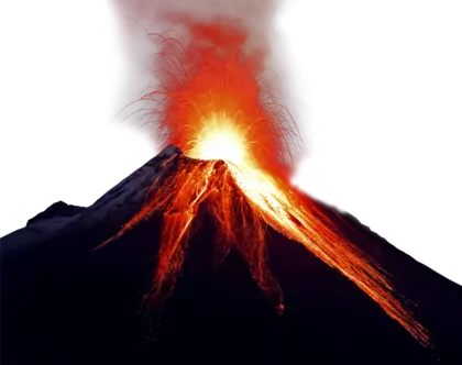 火山烟花温暖火山PNG免抠图片