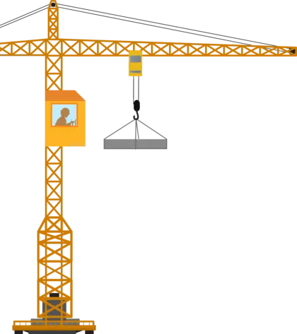 建筑施工设计起重机PNG免抠图片