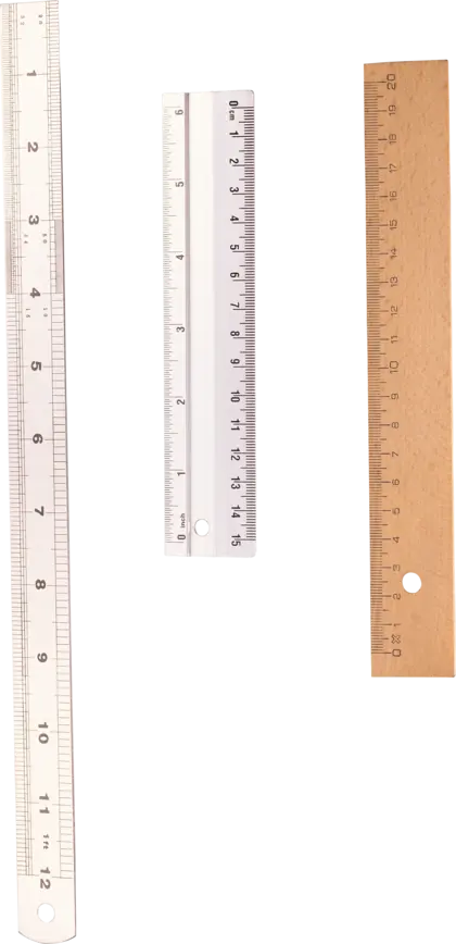 直尺学习用品长度尺子PNG免抠图