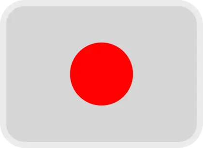 日本国旗红点灰底剪影图标png