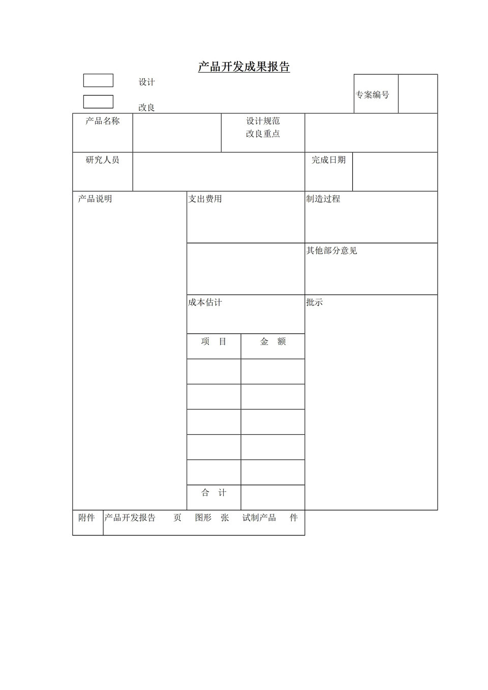 新产品开发成果总结报告Word模板-1