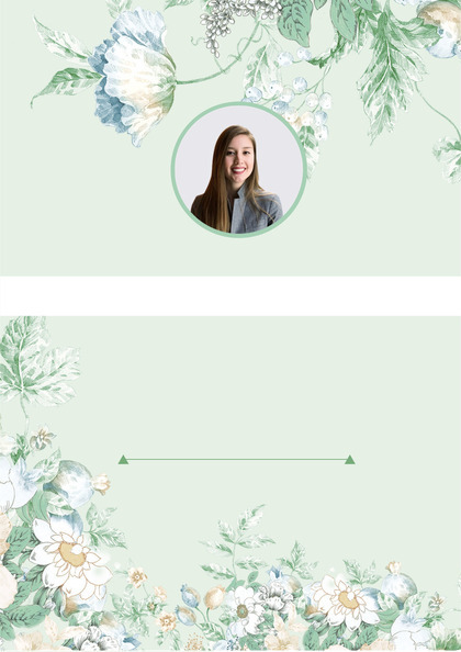 绿色小清新简历封面摄影师通用个人简历求职简历自荐信套装Word模板